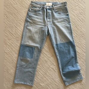 Mother Denim “the Ditcher Crop” in “pre-party” rinse - boyfriend relaxed 29